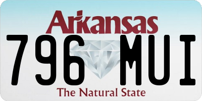 AR license plate 796MUI