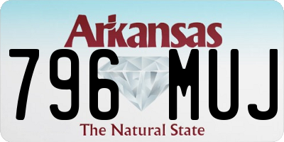 AR license plate 796MUJ