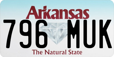 AR license plate 796MUK