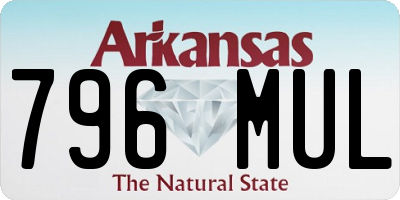 AR license plate 796MUL