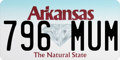 AR license plate 796MUM