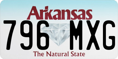 AR license plate 796MXG