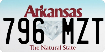 AR license plate 796MZT