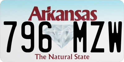 AR license plate 796MZW