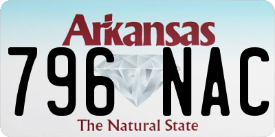 AR license plate 796NAC