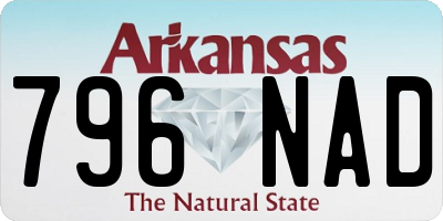 AR license plate 796NAD
