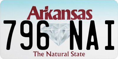 AR license plate 796NAI