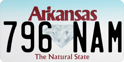 AR license plate 796NAM