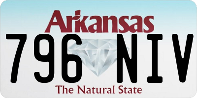 AR license plate 796NIV
