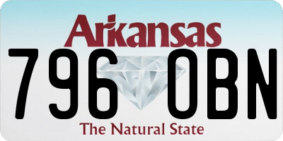 AR license plate 796OBN