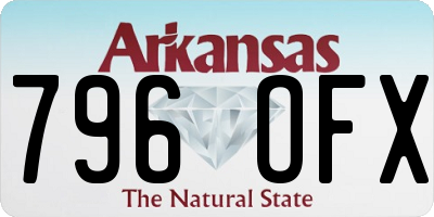 AR license plate 796OFX