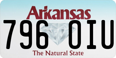 AR license plate 796OIU