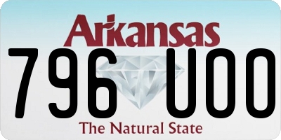 AR license plate 796UOO