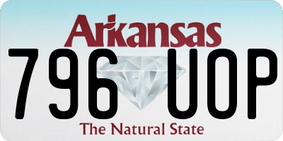 AR license plate 796UOP