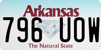 AR license plate 796UOW