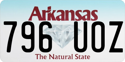 AR license plate 796UOZ