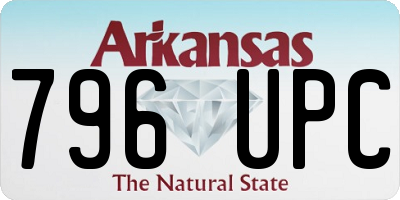 AR license plate 796UPC