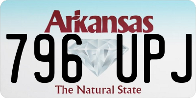 AR license plate 796UPJ