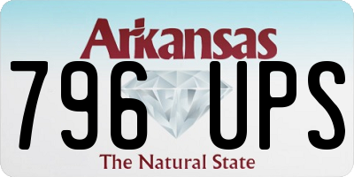 AR license plate 796UPS