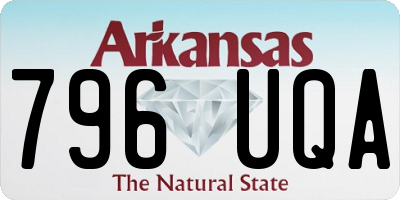 AR license plate 796UQA