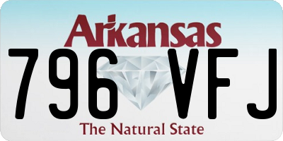AR license plate 796VFJ