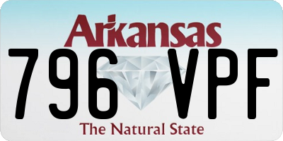 AR license plate 796VPF