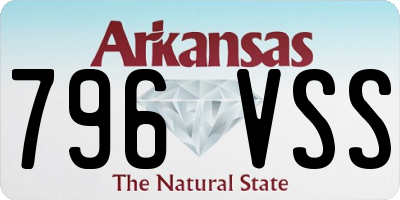 AR license plate 796VSS