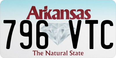AR license plate 796VTC