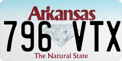 AR license plate 796VTX