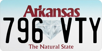 AR license plate 796VTY