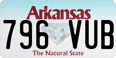 AR license plate 796VUB