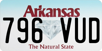 AR license plate 796VUD
