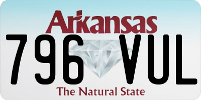 AR license plate 796VUL