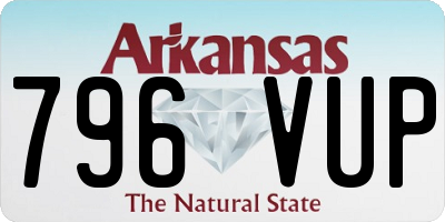 AR license plate 796VUP