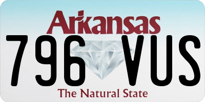 AR license plate 796VUS