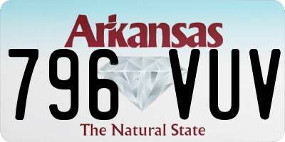 AR license plate 796VUV
