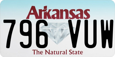 AR license plate 796VUW