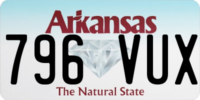 AR license plate 796VUX