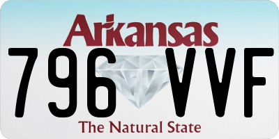 AR license plate 796VVF