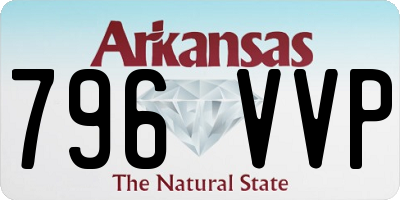 AR license plate 796VVP