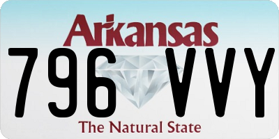 AR license plate 796VVY