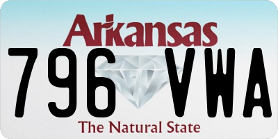 AR license plate 796VWA