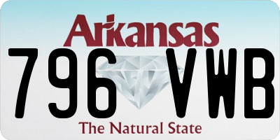 AR license plate 796VWB