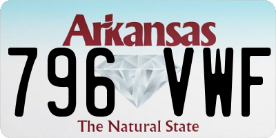 AR license plate 796VWF