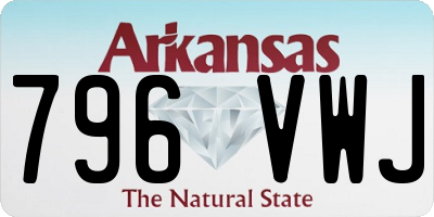AR license plate 796VWJ