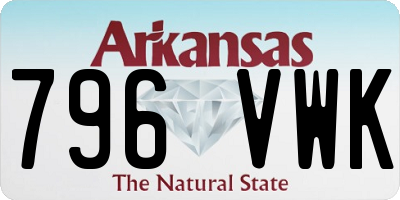 AR license plate 796VWK