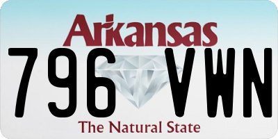 AR license plate 796VWN
