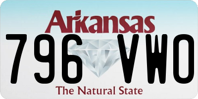 AR license plate 796VWO