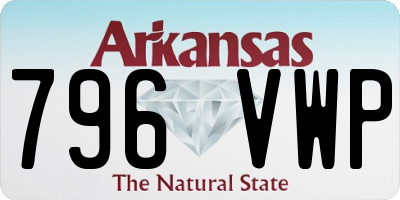 AR license plate 796VWP