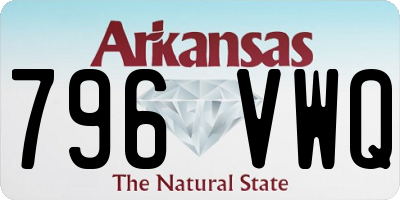 AR license plate 796VWQ